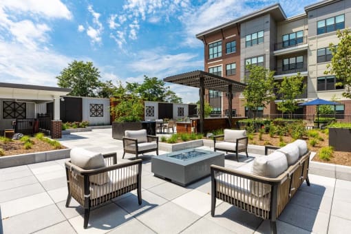 Outdoor Patio and Fireplace at One500, Teaneck, New Jersey