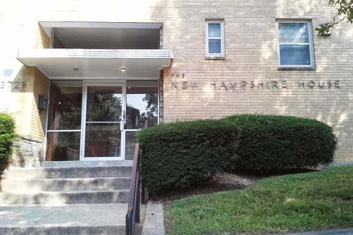a brick building with the words on it
