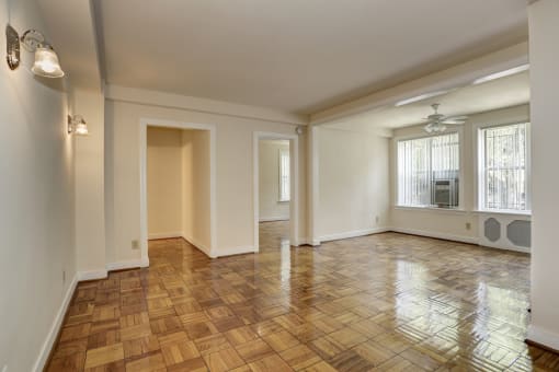 Contemporary Finishes Include Wood And Tile Flooring at Tivoli Gardens, Washington, DC