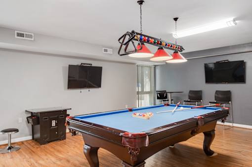 Pool Table In Game Room at Columbia Pointe, Columbia