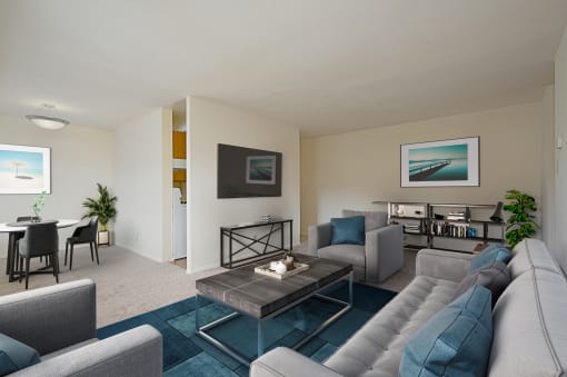 living room at Seven Springs Apartments, College Park, Maryland