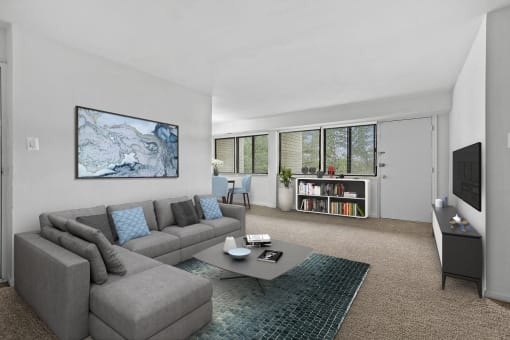 furnished living room at Seven Springs Apartments, College Park, MD 20740