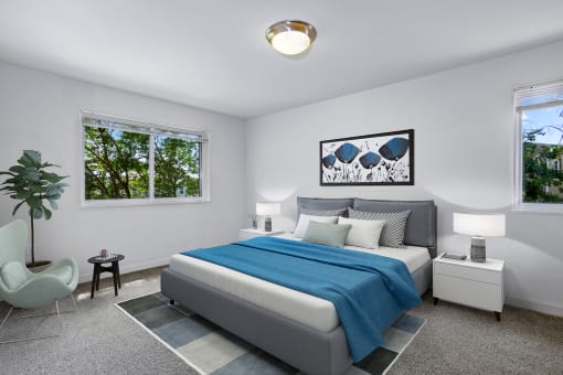 large bedroom at Overlook Apartments, Hyattsville, 20782