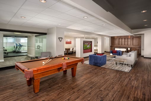 resident community room at Colesville Towers Apartments, Silver Spring, Maryland