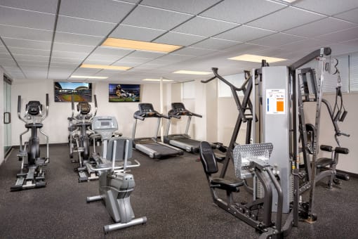 Fitness center at Colesville Towers Apartments, Maryland