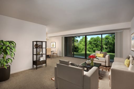 Modern Living Room at GrandView Apartments, Falls Church, VA, 22041