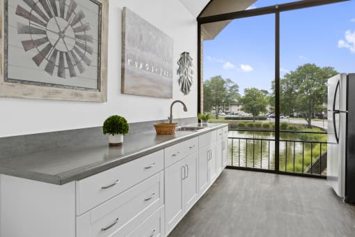 community kitchen at Seven Springs Apartments, College Park