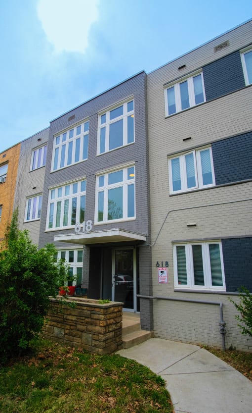 a picture of the front of the building