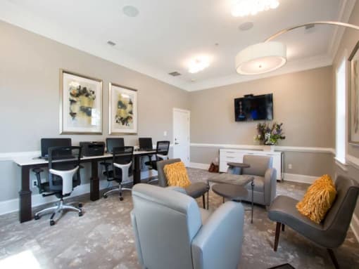 Living Area With Work Space at Elevate Greene, McDonough, GA, 30253