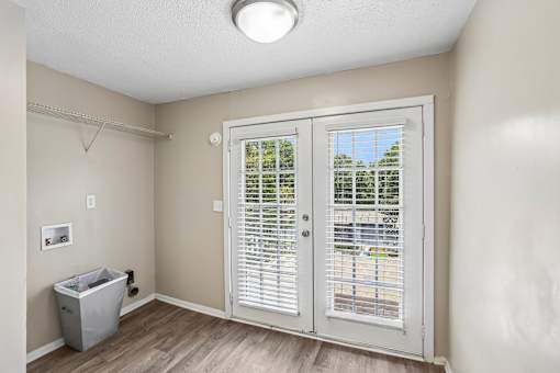 Room with glass doors