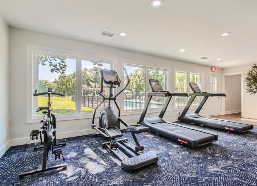 the gym at the preserve apartments