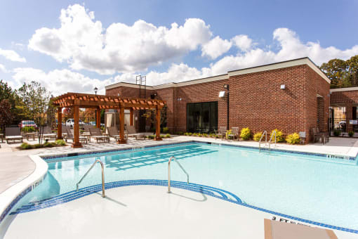 the swimming pool at our crossings apartments