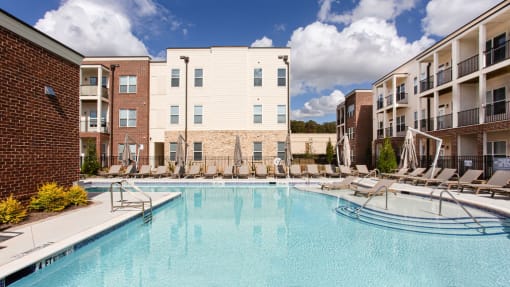 the swimming pool at the addison apartments