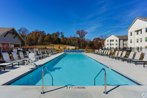 take a dip in the resort style pool