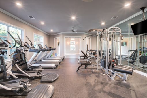 the gym at the preserve apartments ma