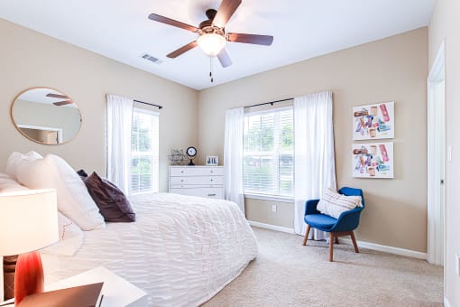 Bedroom With Expansive Windows  at Century Autumn Wood Apartments, Murfreesboro, 3712