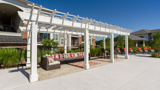 Courtyard Patio With Ample Sitting at Century Park Place Apartments, Morrisville