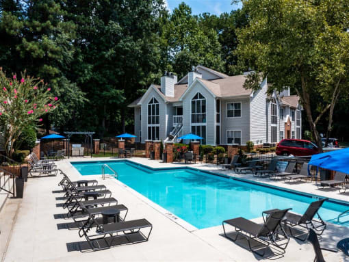 Pool With Sundecks at The Hub at 934 Apartments, Atlanta