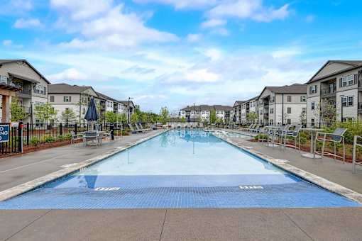 Beautiful Swimming pool at Century Mundy Mill Apartments, Oakwood, Georgia