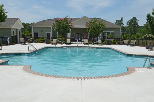 Huge pool courtyard at the Haven at Market Street Station Johnson City, TN
