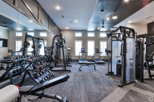 our state of the art fitness center is equipped with cardio equipment and weights