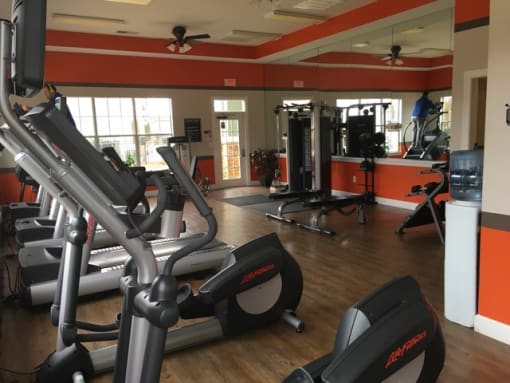 Fitness Center with cardio equipment at the Haven at Knob Creek Johnson City, TN