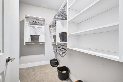 Generous Walk-In Closets With Shelving at Exchange at St Augustine, Florida