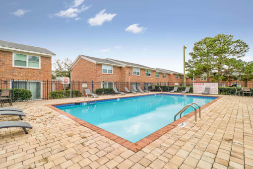 the swimming pool at our apartments at Savan Pointe Townhomes East and West, Savannah, GA 31406