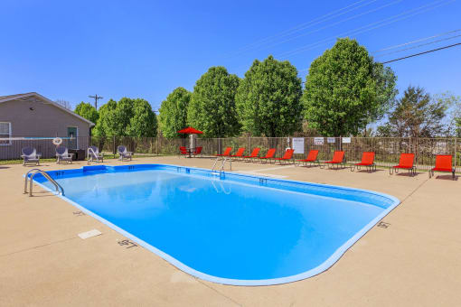the swimming pool at the apartments for rent at The Dylan, Tennessee, 37129