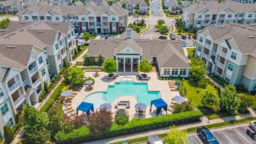 Drone Pool View at Century Hampton Roads, Suffolk, VA  