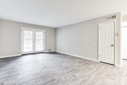 Renovated living room at Parkside at Sandy Springs Atlanta, GA
