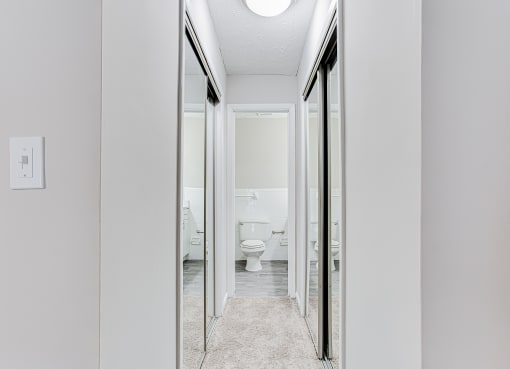 Hallway with lighting at Parkside at Sandy Springs Atlanta, GA