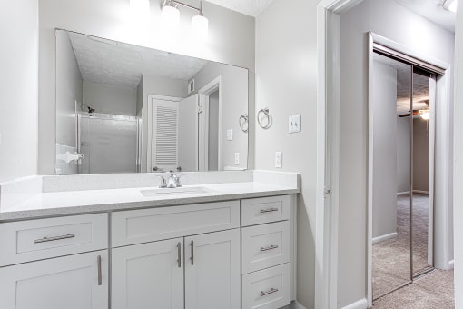 Modern bathroom finishes at Parkside at Sandy Springs Atlanta, GA