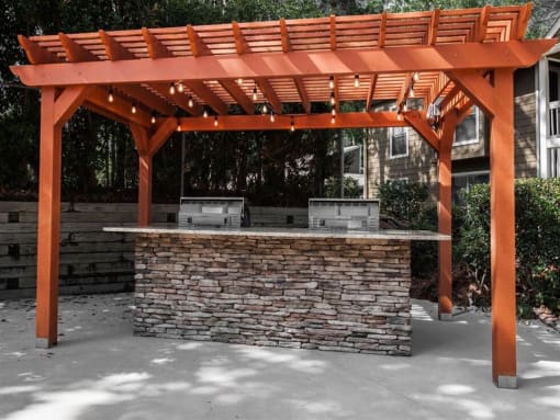 Outdoor grill and kitchen at the Grove at St. Andrews, Columbia, SC