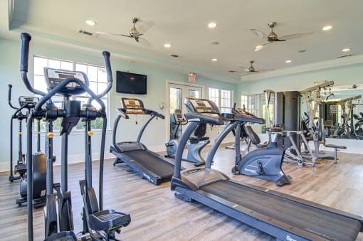 Fitness Center With Modern Equipment at STONEGATE, Birmingham, 35211