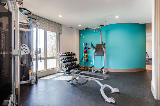 Fitness Center With Modern Equipment at The Metro Apartments, Atlanta, GA