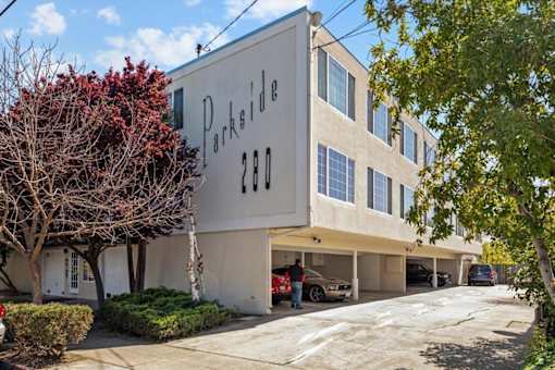 A white building with the number 280 on it.