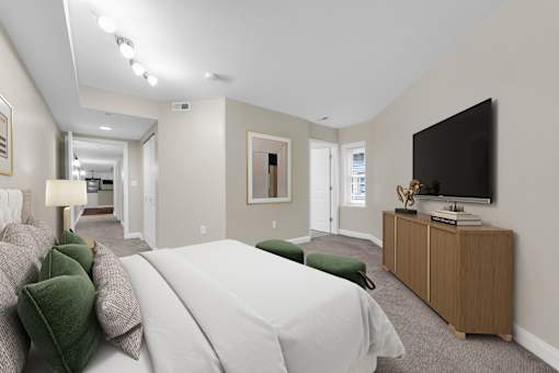 Bedroom with TV