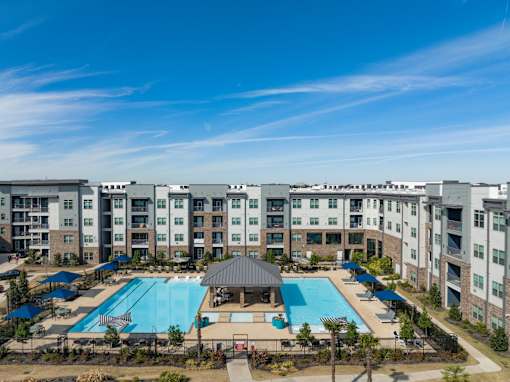 Aerial Pool View at Caldwell, Houston