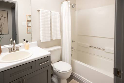 White Bathroom at The Addison at Collierville Apartments, Collierville, Tennessee