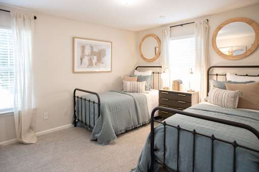 Bedroom with Two Beds at The Addison at Collierville Apartments, Tennessee