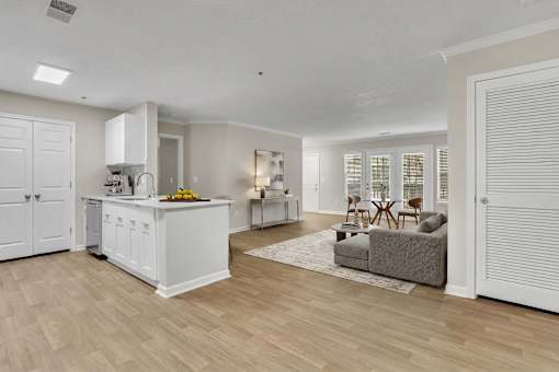 Kitchen and Living Area at Bridgewater Apartments, Georgia, 30096