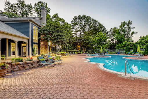 Swimming Pool Area at Bridgewater Apartments, Georgia, 30096