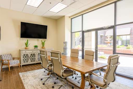 Conference Room With TV at Carson Street Towers, Kansas