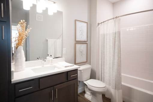 White Bathroom at City Place at Germantown Apartments, Tennessee