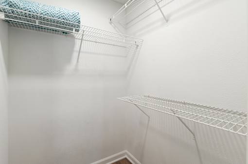 Empty shelves at Creekside at White Oak, Newnan, Georgia