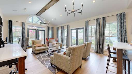 Living Room at Creekside at White Oak, Newnan, GA, 30265