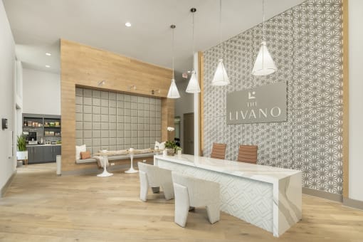 a rendering of the lobby at the livano