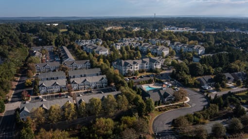 Drone View at Ansley Town Center, Evans