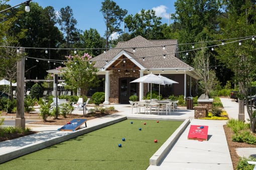 Tap in to the New Bocce Ball craze and Enjoy this Outdoor Game at Echo at North Pointe Center Apartment Homes, Alpharetta, GA 30009